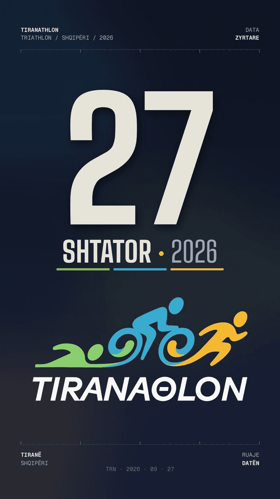 TIRANAΘLON — Gran Fondo, 27 September 2026, Tiranë, Shqipëri